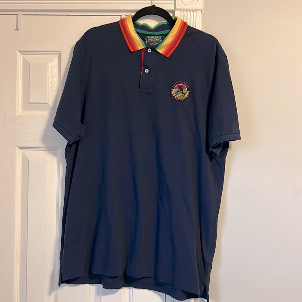 Polo Ralph Lauren outdoor sportsman rainbow collar men’s polo shirt
